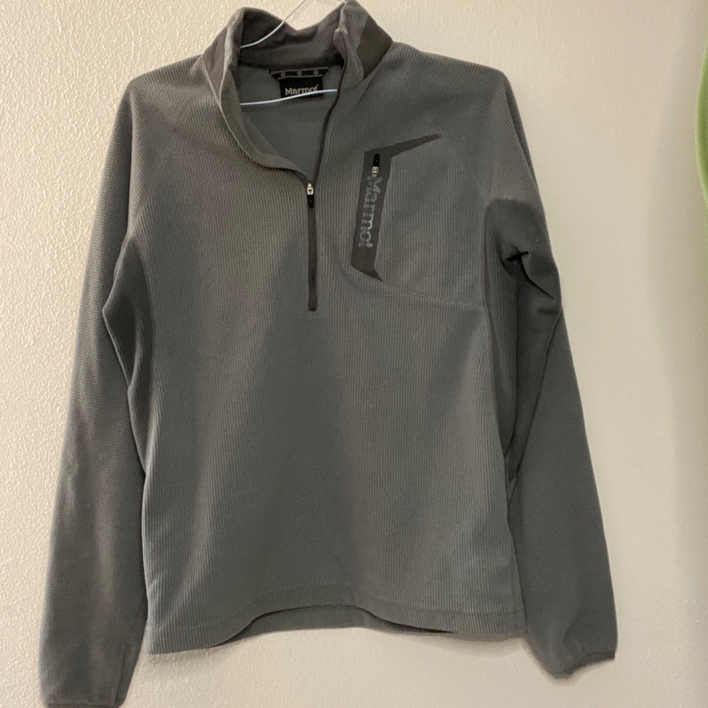 Marmot Microfiber Grey 1/2 ZIP Fleece Pullover